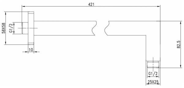 Держатель для верхнего душа Lemark (LM5887C)